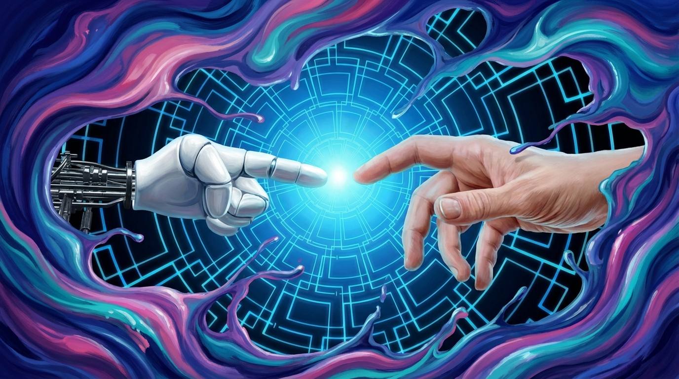 A Rua Mais Movimentada do Mundo é a Internet: Sua Loja Está Nela? Automação com inteligência artificial conectando humano e tecnologia